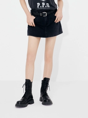 Organic Cotton Cool Basic Mini Length Denim Skort
