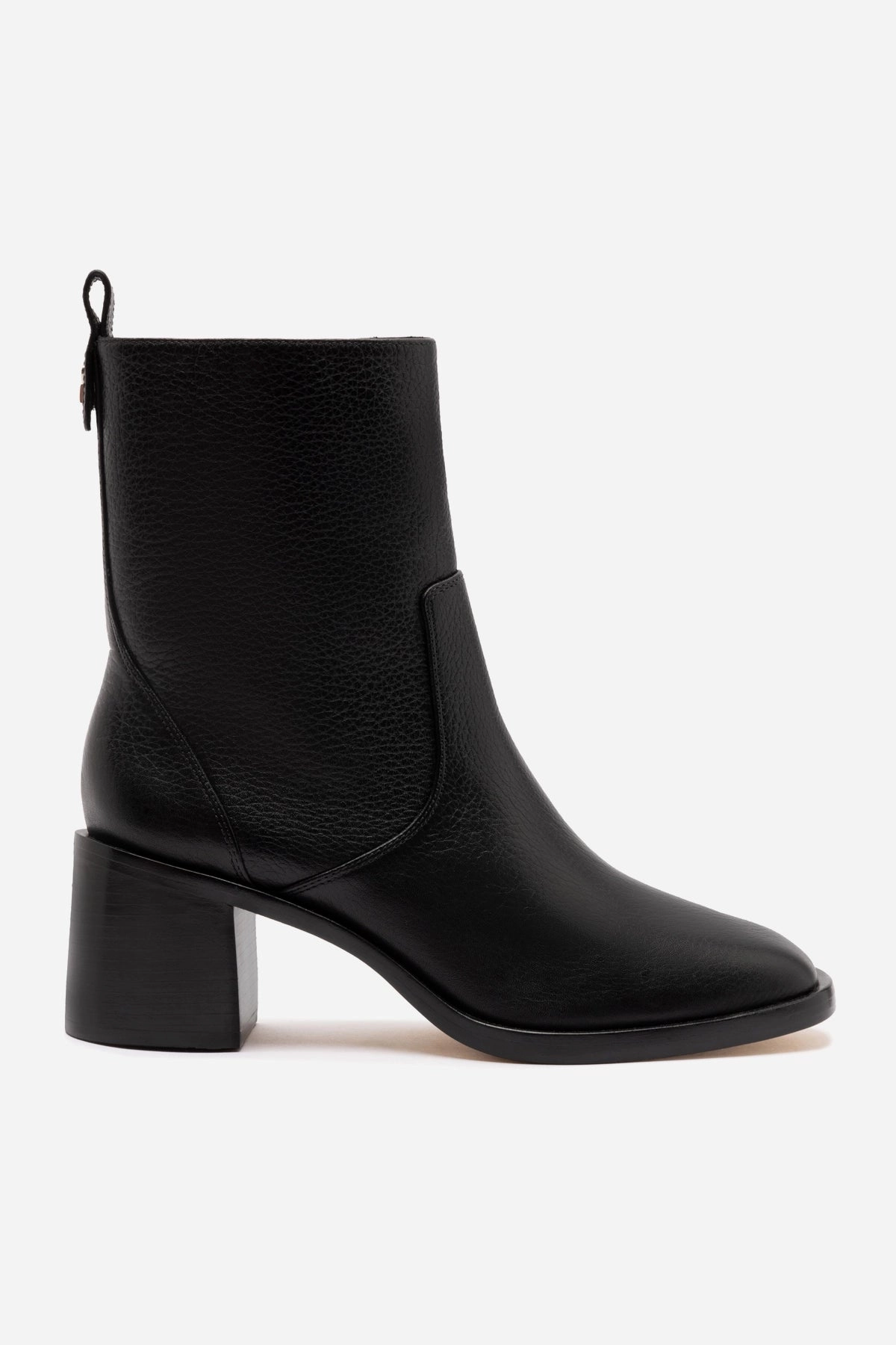 Mini Ricky Boot In Black Leather Seamless Comfort Work Commute