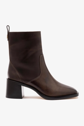 Sturdy Heel Counter All Weather Urban Commute Mini Ricky Boot In Brown Shadow Leather