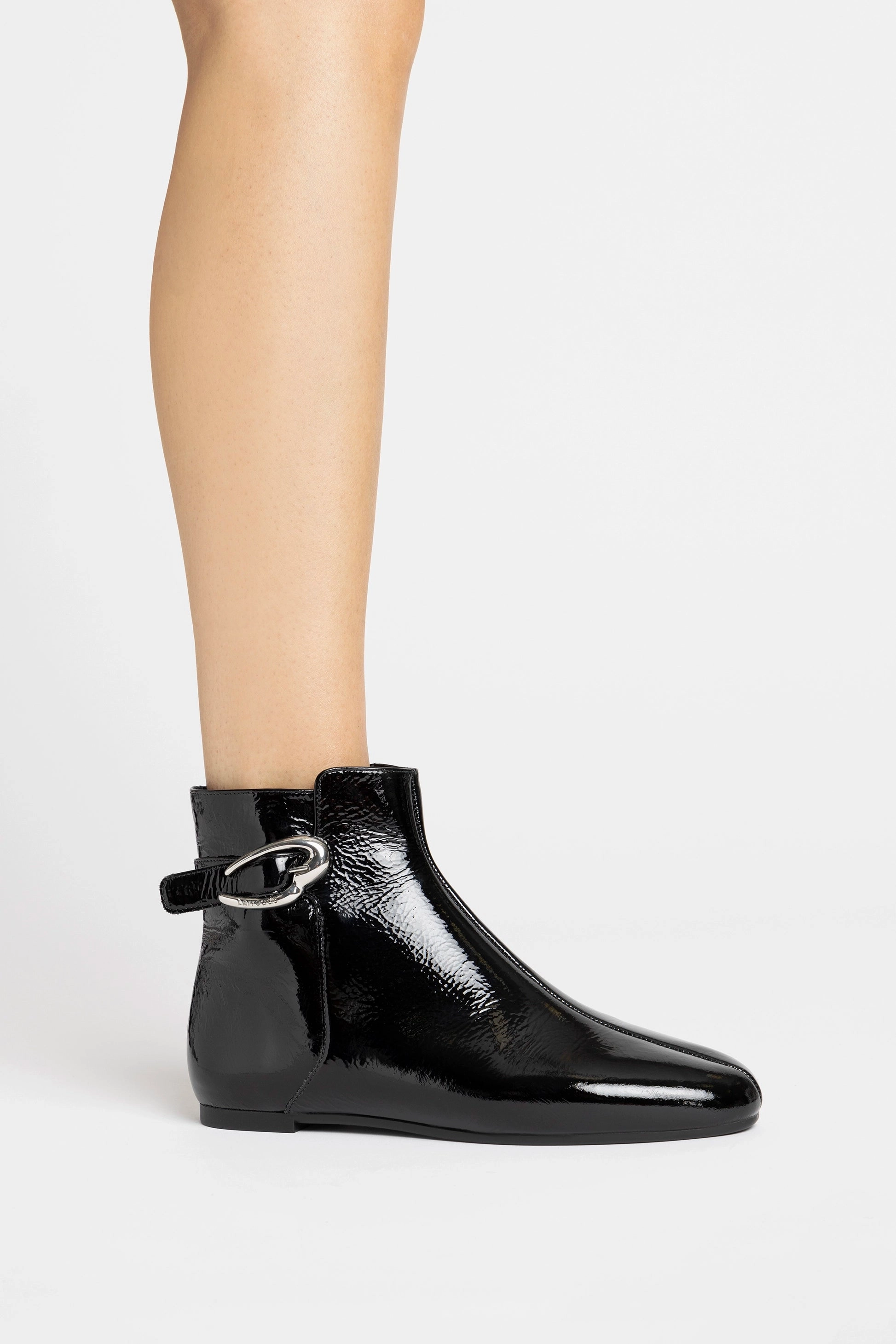 Frost resistant Trendy Style Mini Verona Boot In Black Patent Leather