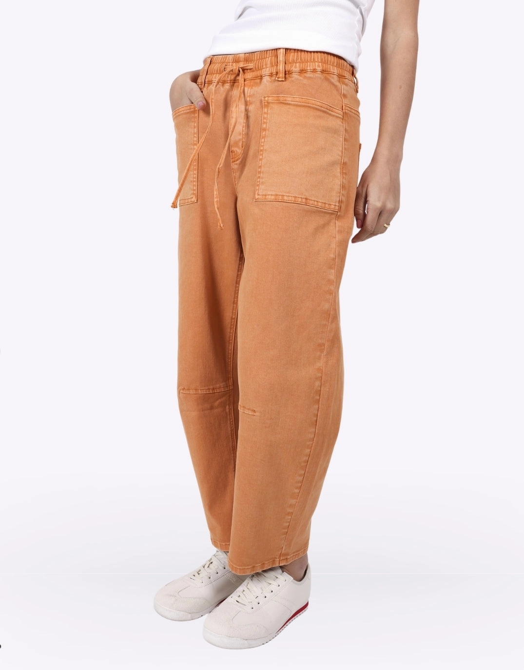 Smooth Style Weather Proof Leo Barrel Jeans - Ginger