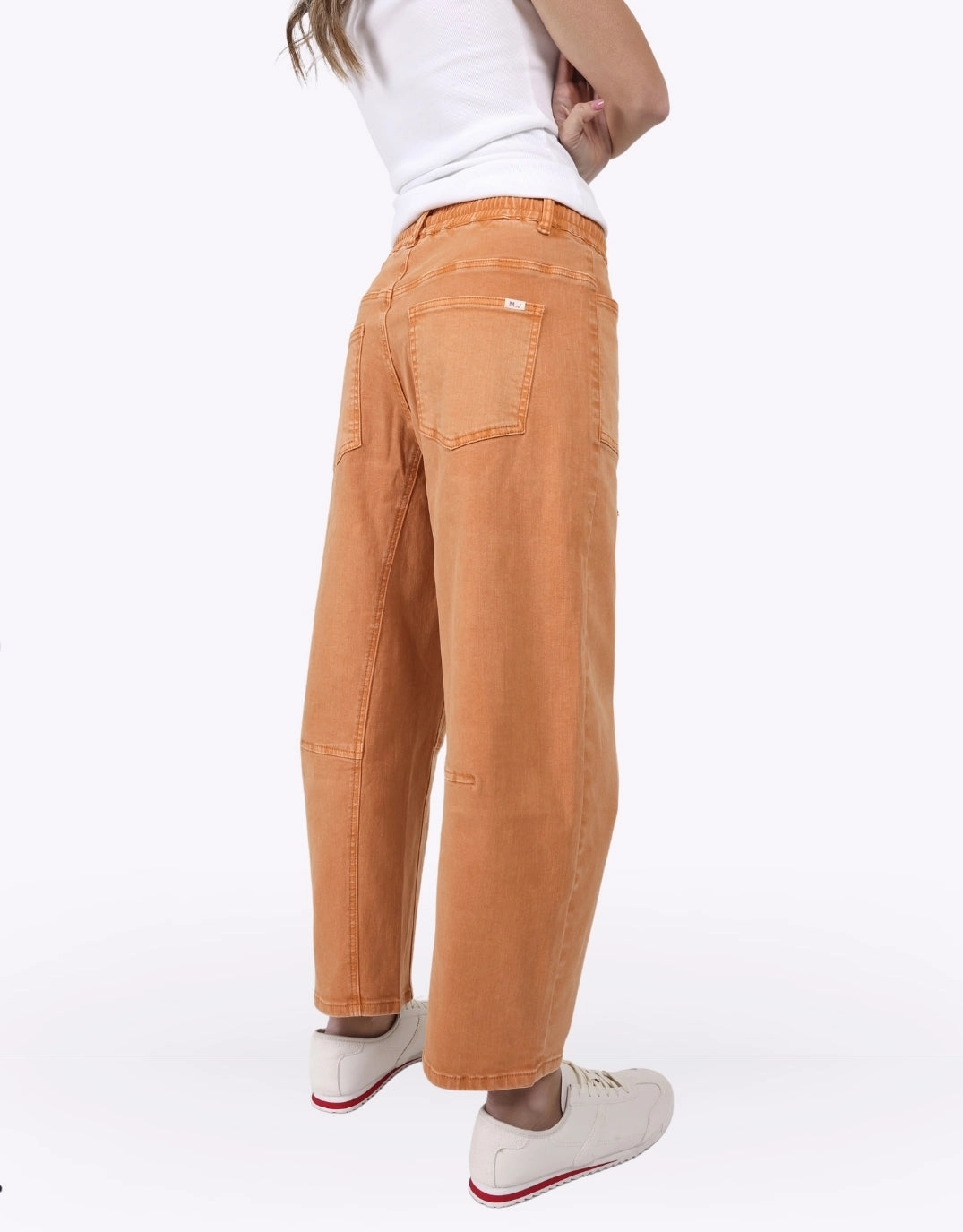 Traveler Gear Sustainable Non Toxic Textile Certified Leo Barrel Jeans - Ginger