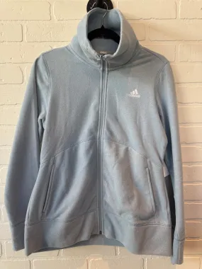 Comfortable Urban Piece Modern Drop Tail Hem Athletic Jacket By Adidas In Blue, Size: M