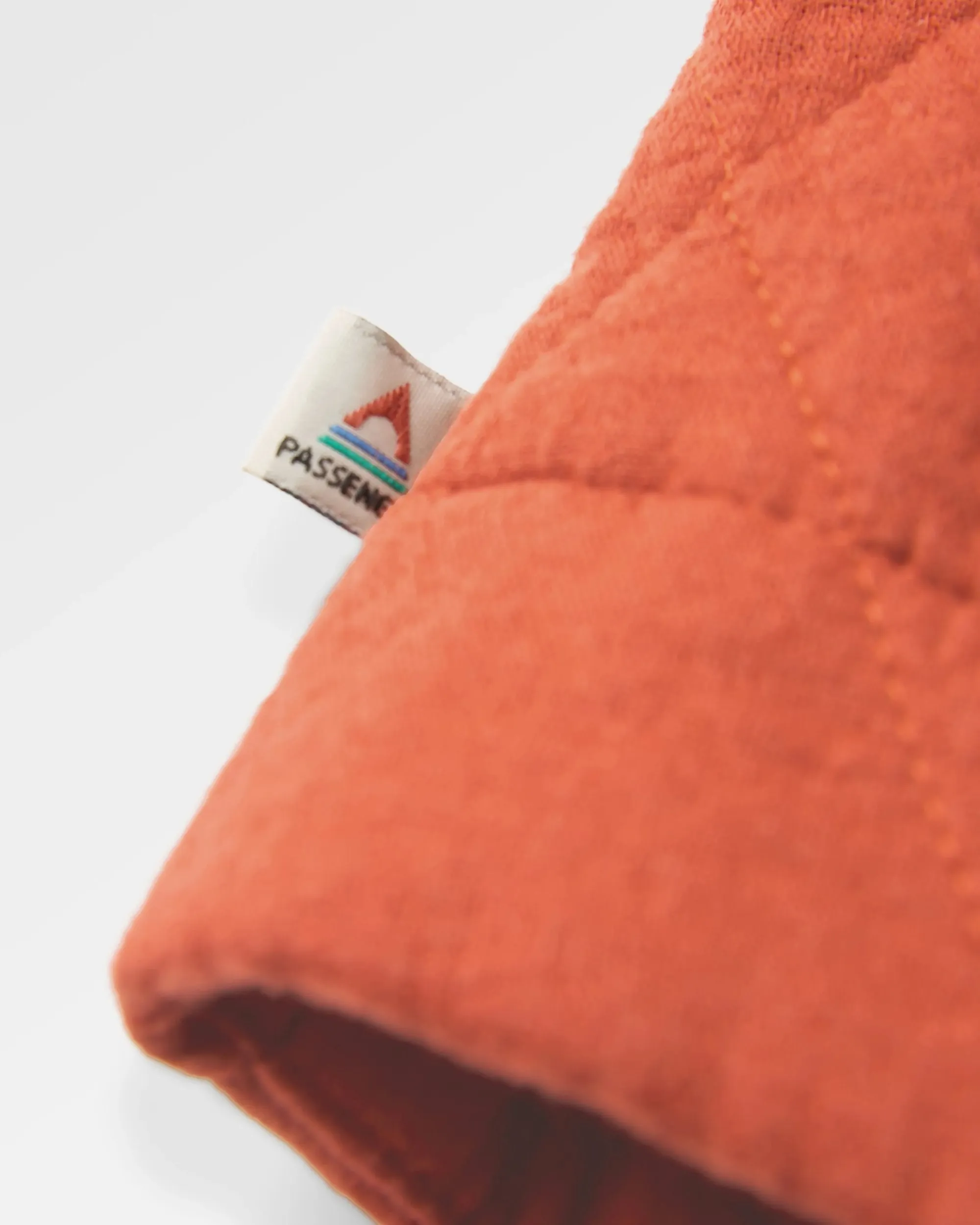 Holiday Travel Gender Neutral Mira Organic Cotton Quilted Overshirt - Red Ochre