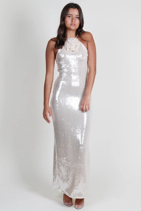 MISHA | Allegra Dress - Champagne Pink Balanced feel