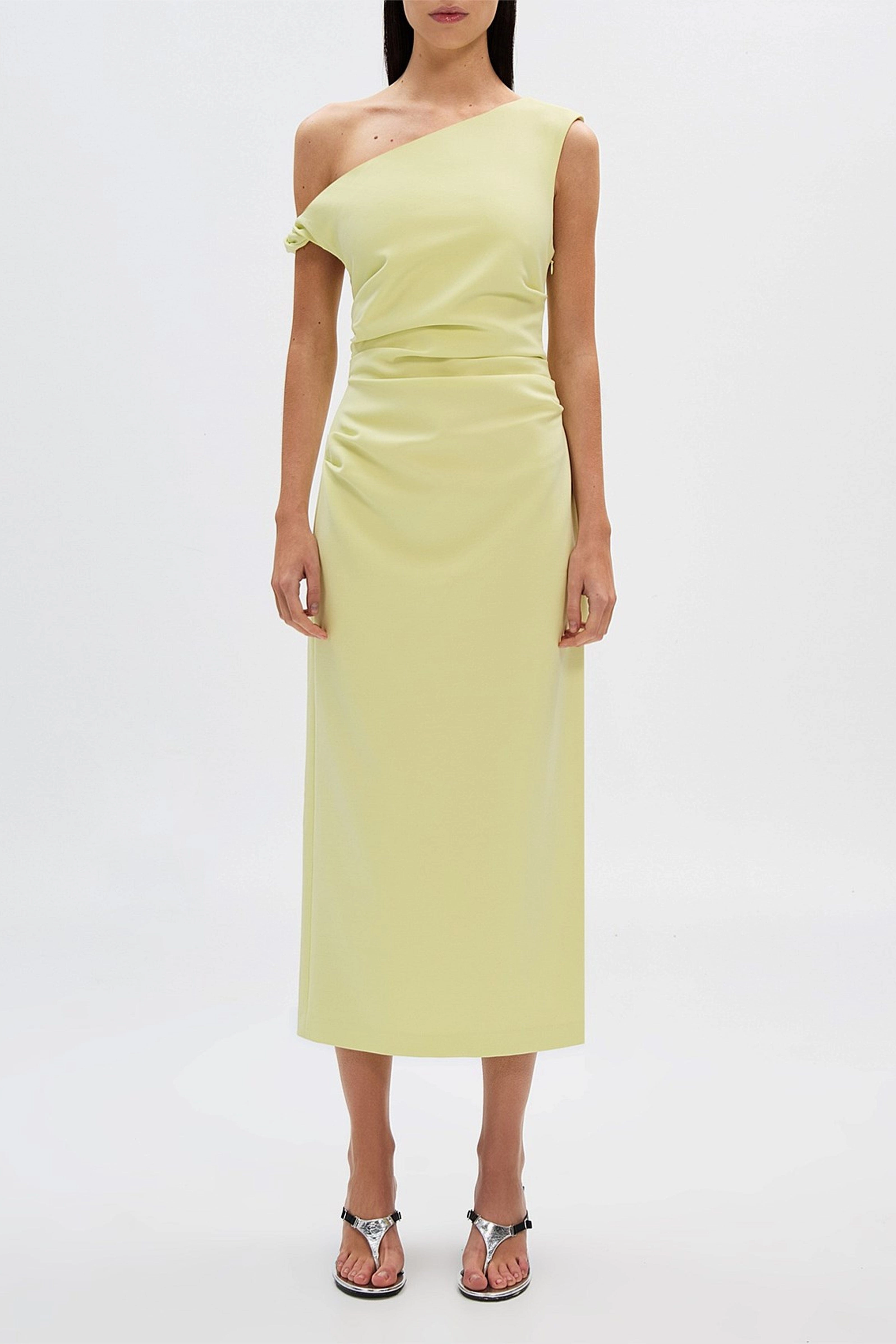 Cool Touch Petite-Size MISHA | Gaia Twill Dress - Lime Sorbet