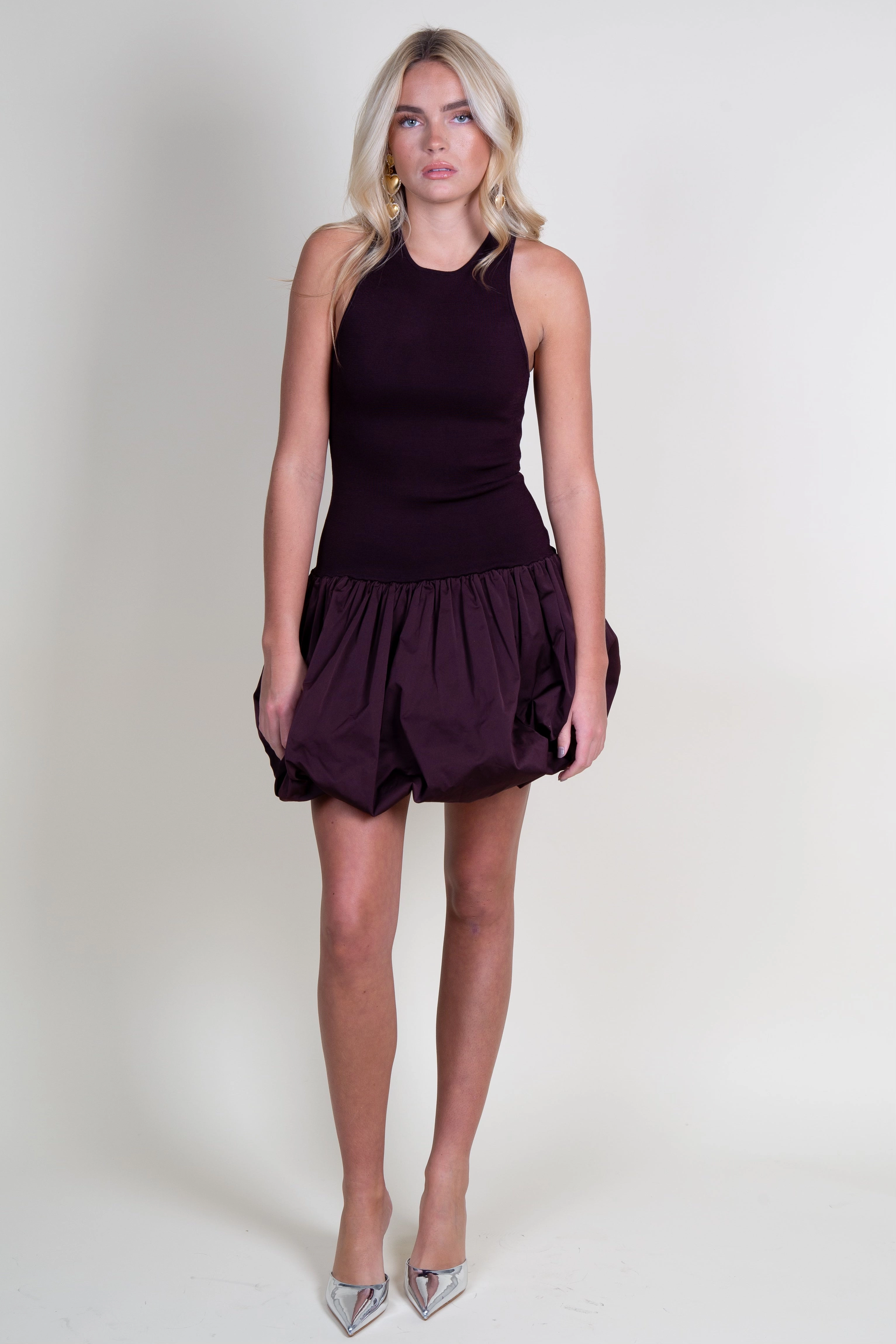 A.L.C. | Eloise Dress - Chocolate Plum Light Movement