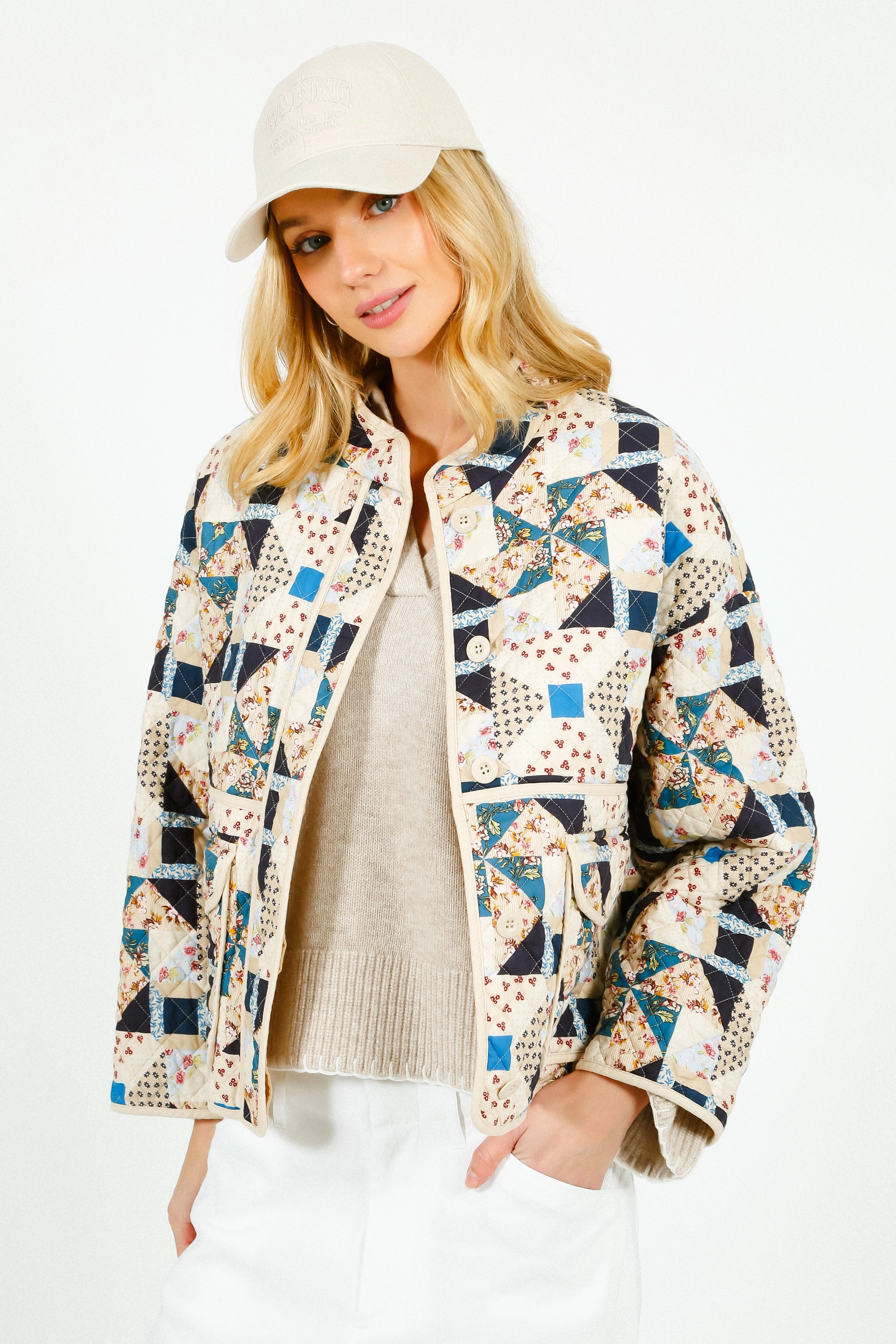MM Arizia Patchwork Jacket Mesh Lining Polished Look