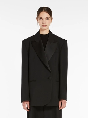 MM Sava Tux Jacket in Black High Collar Design
