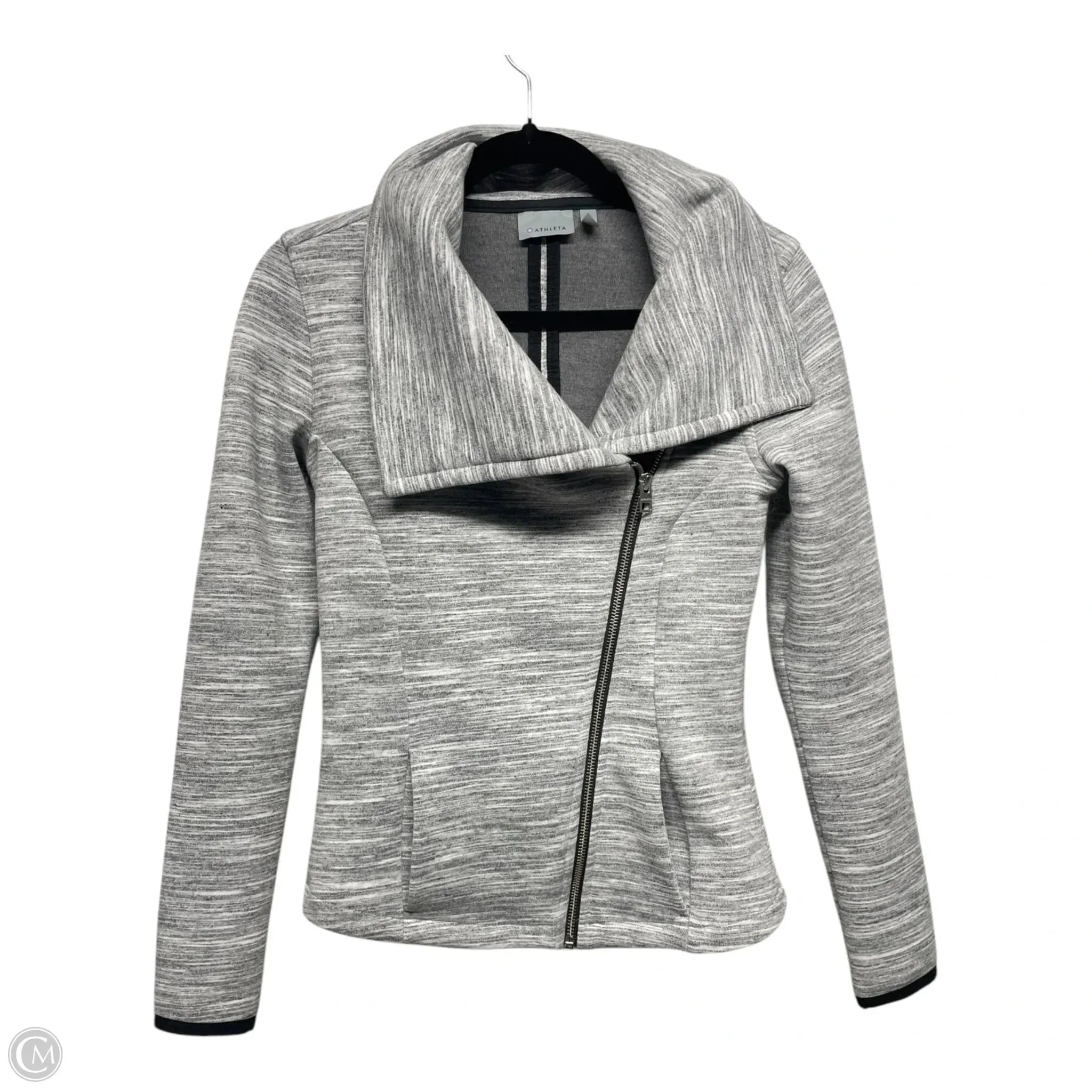 Hypoallergenic Interior Layer Athletic Jacket By Athleta In Grey, Size: Xxs