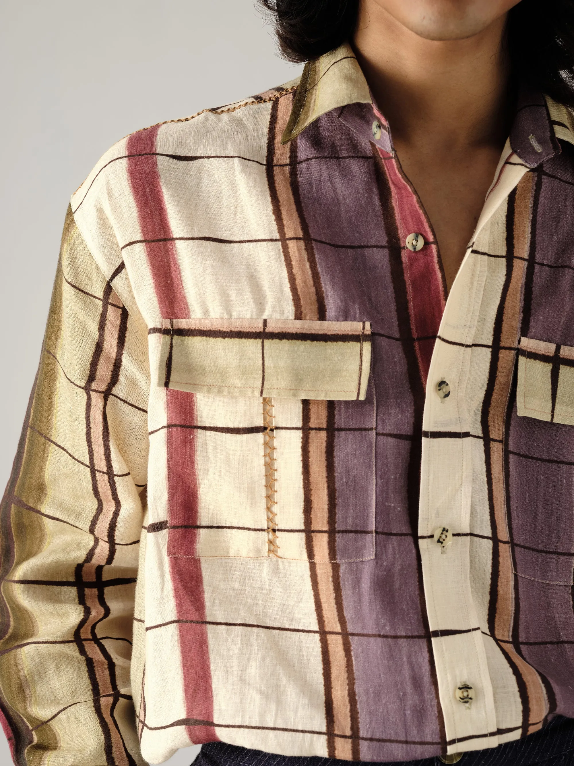 Tailored Cut Non Iron Fabric Hop Shirt