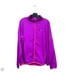Hydrophobic Treatment Athletic Jacket By Champion In Purple, Size: Xl