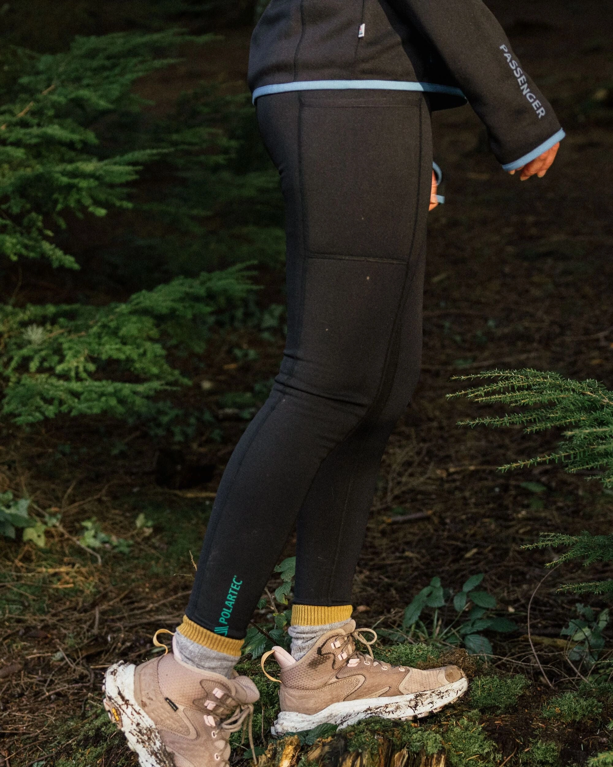 Shape Sculpting Wintergreen Recycled Polartec? Legging - Black