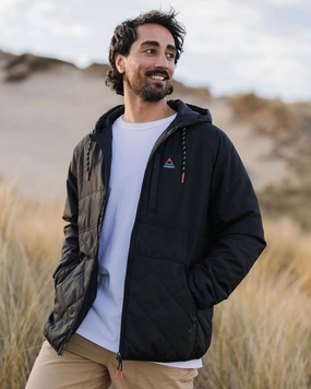 Reinforced Elbows Dylan Recycled Insulated Full Zip Jacket - Black