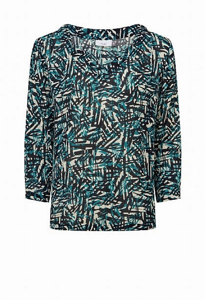 Safari Print Tina Top ?C Multi FrenchTerry Quick-Dry Fabric