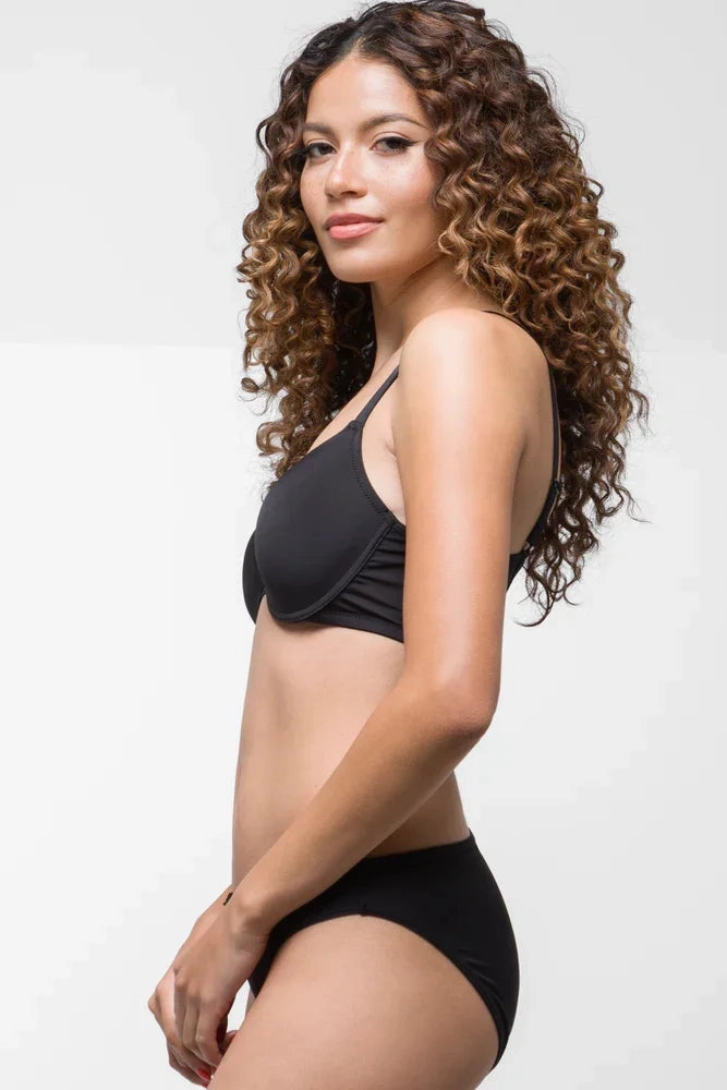 2 Pack T-Shirt Bras Black & Natural Pilates practitioners Postpartum
