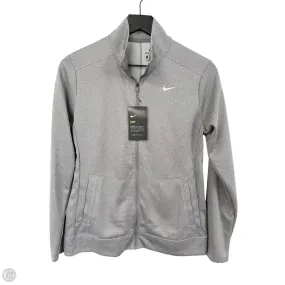 Bonded Edge Finish Weekend Casual Fit Athletic Jacket By Nike Apparel In Grey, Size: S