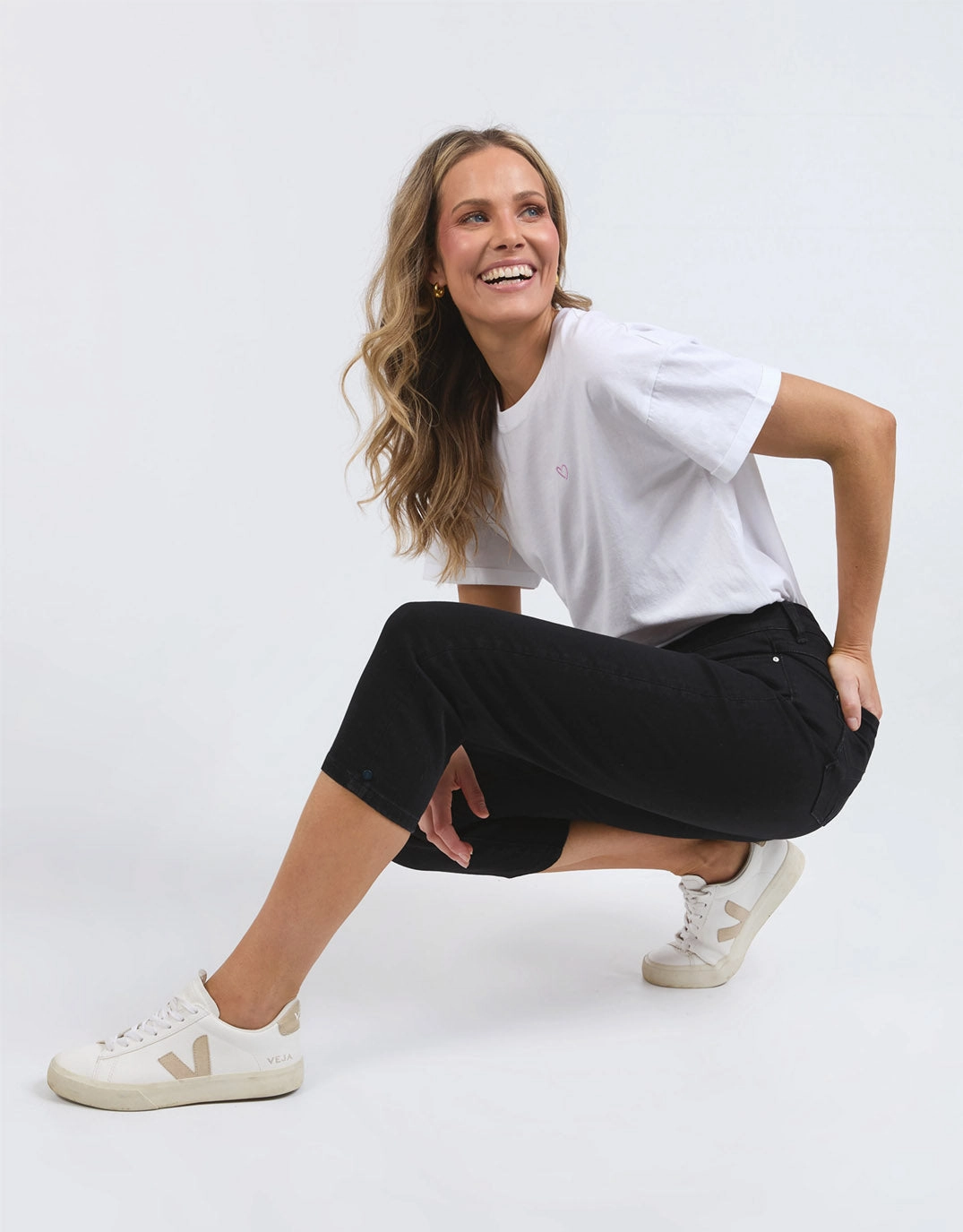 Mollie Capri Jean - Black Minimal Edge