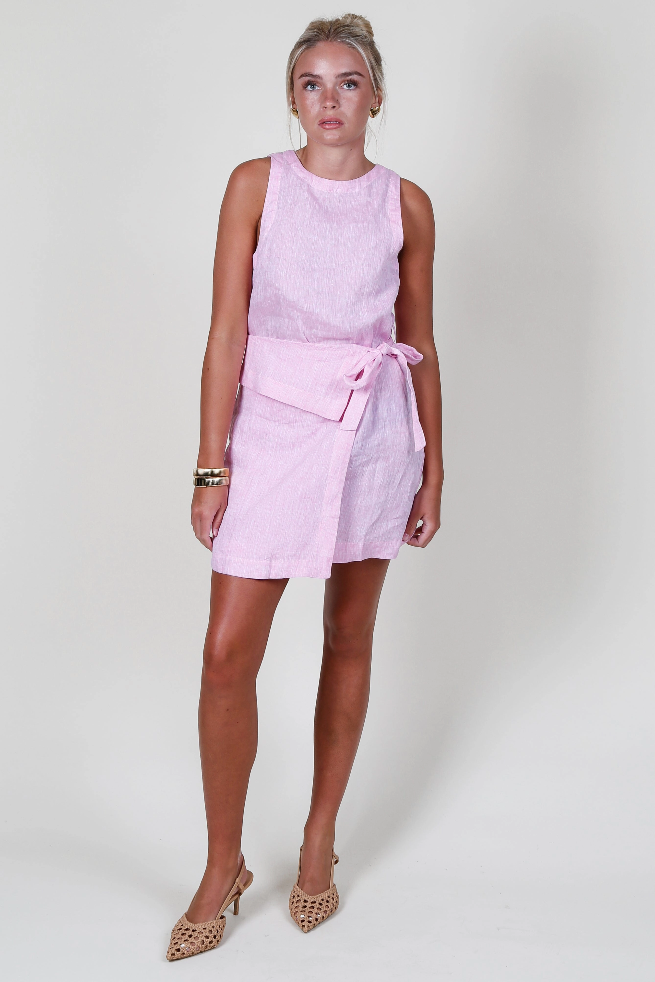 MON RENN | Solar Mini Dress - Fondant Pink Dressy Yet Comfortable Chic Appeal