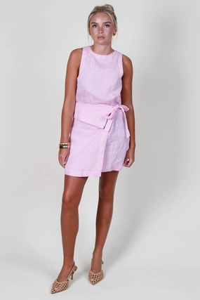 MON RENN | Solar Mini Dress - Fondant Pink Dressy Yet Comfortable Chic Appeal