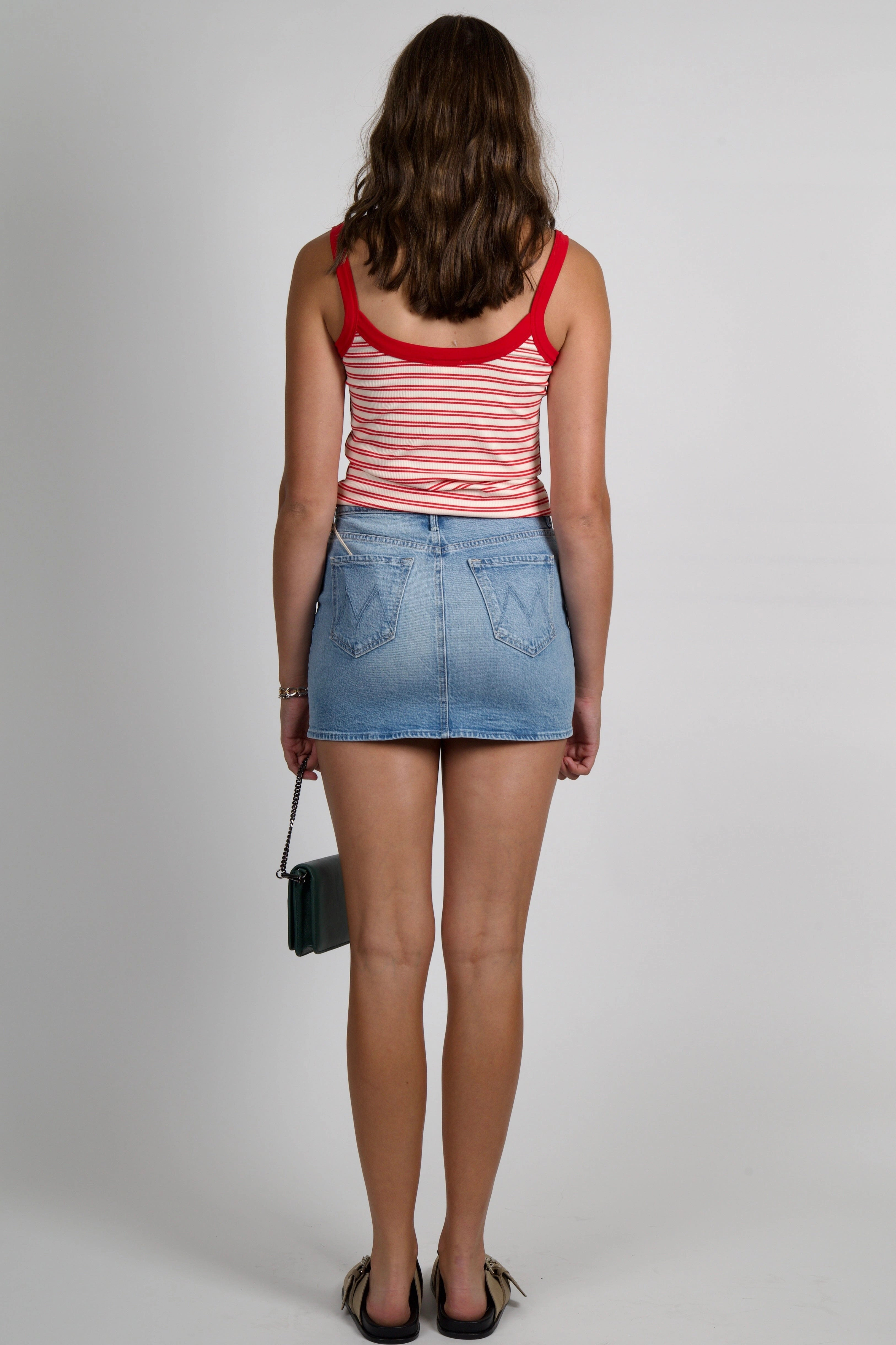 MOTHER | The Vagabond Mini Skirt - Magic School Bus Bold Statement Embroidered Detail