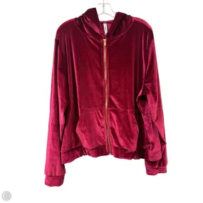 Athletic Jacket By Fabletics In Red, Size: 2x Low Profile Collar