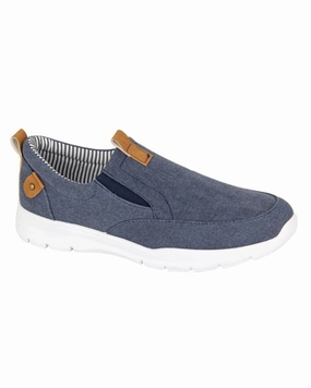 Smooth Padding Dek Mens Twin Gusset Slip On Casual Shoes