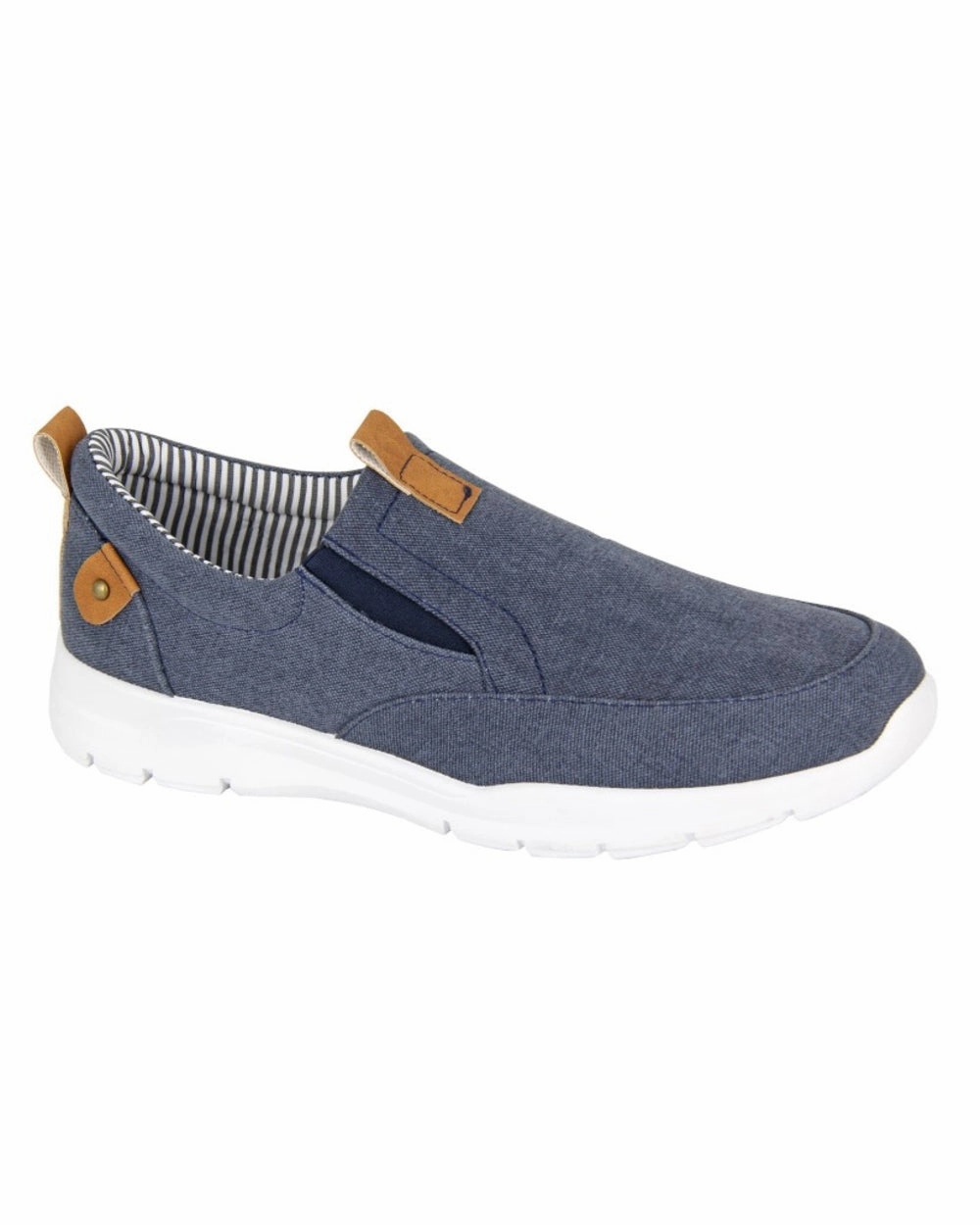 Smooth Padding Dek Mens Twin Gusset Slip On Casual Shoes