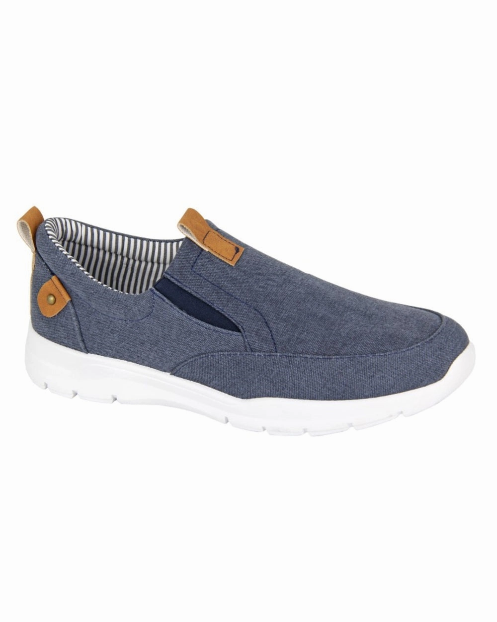 Dek Mens Twin Gusset Slip On Casual Shoes Test Step Smile Step