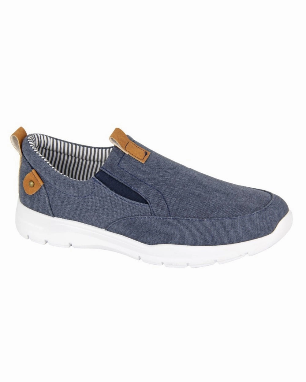 Dek Mens Twin Gusset Slip On Casual Shoes Guard Step Break Time