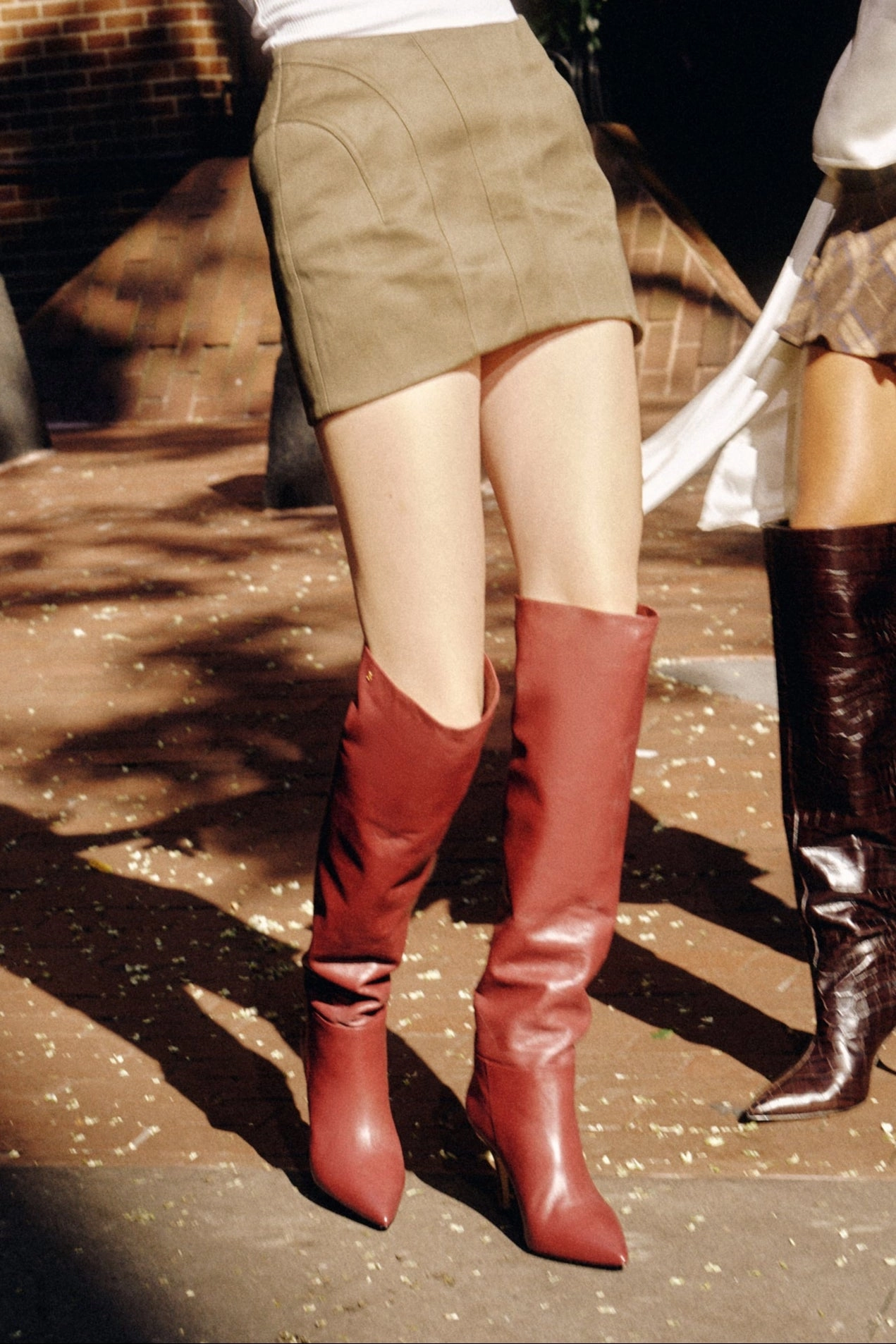 Kate Hi Boot In Burgundy Leather Quiet Sole