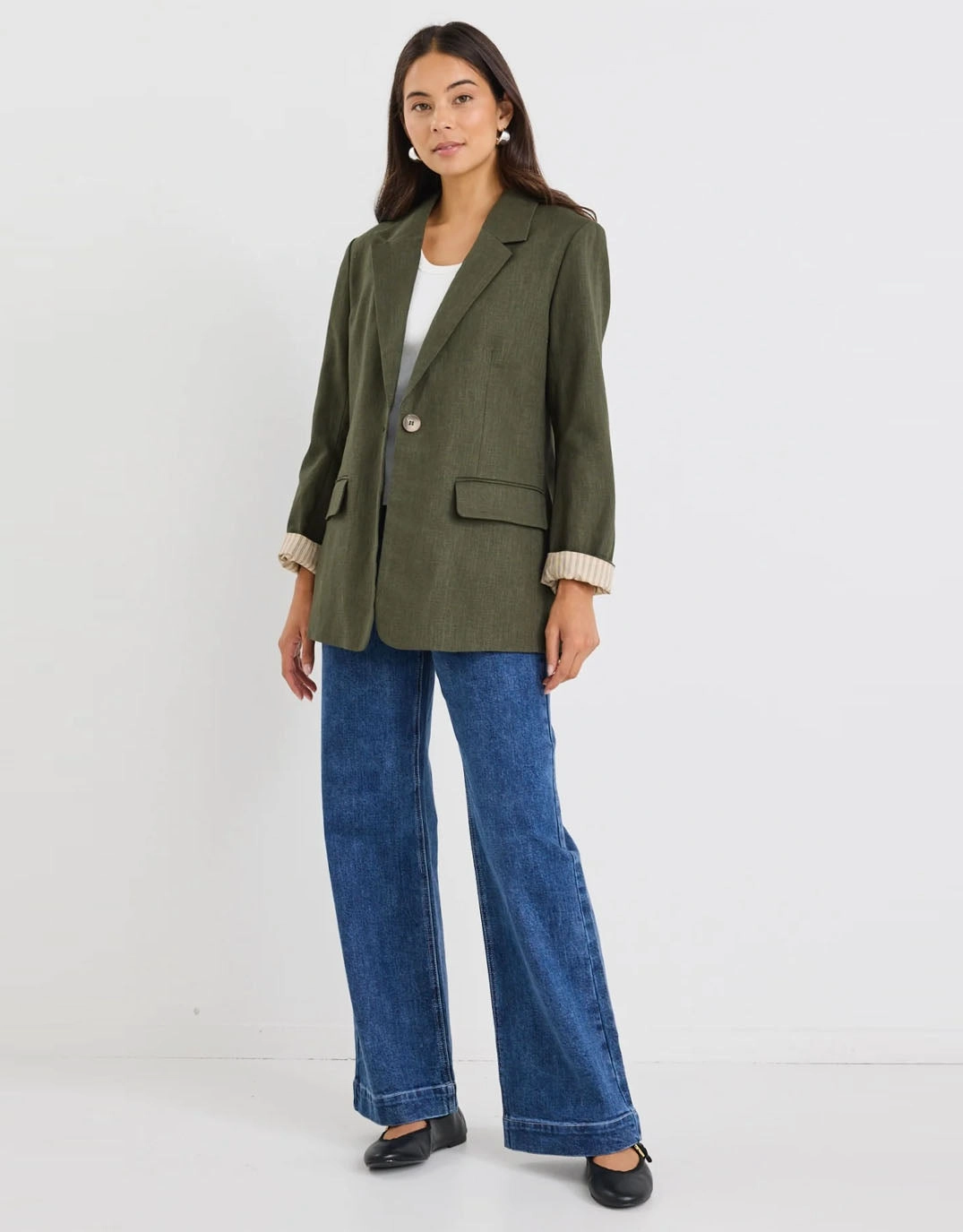 Smooth Zipper Action Ergonomic Fit Dock Blazer - Khaki