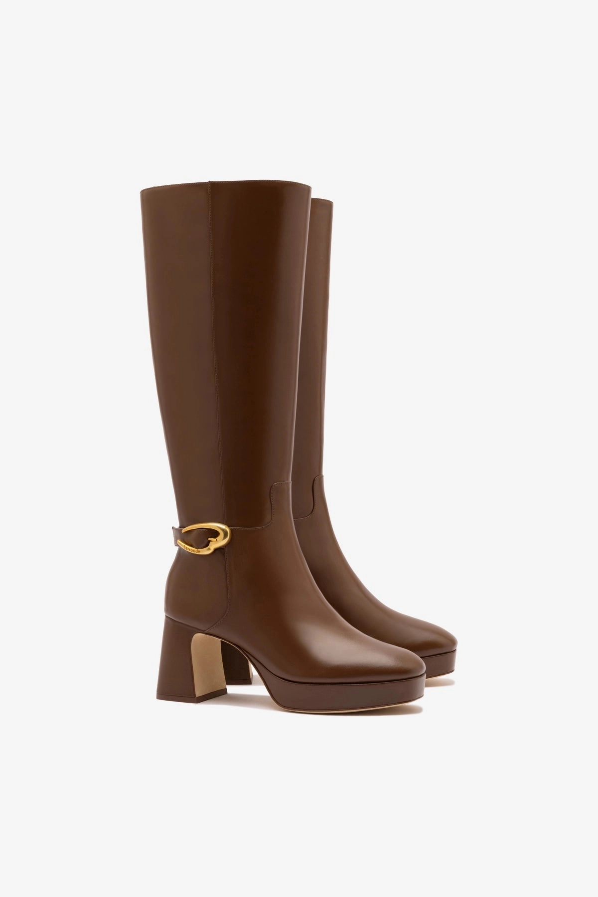 Dolly Verona Hi Boot In Burnt Umber Leather Active Use Wide Sole