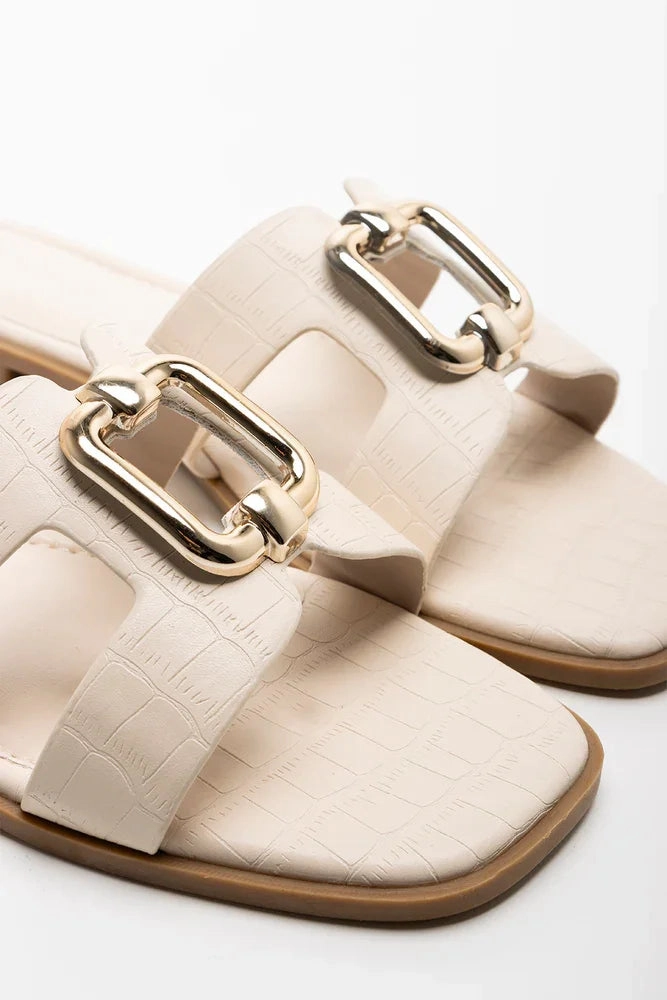 Mule Sandal Natural Autumn Breeze