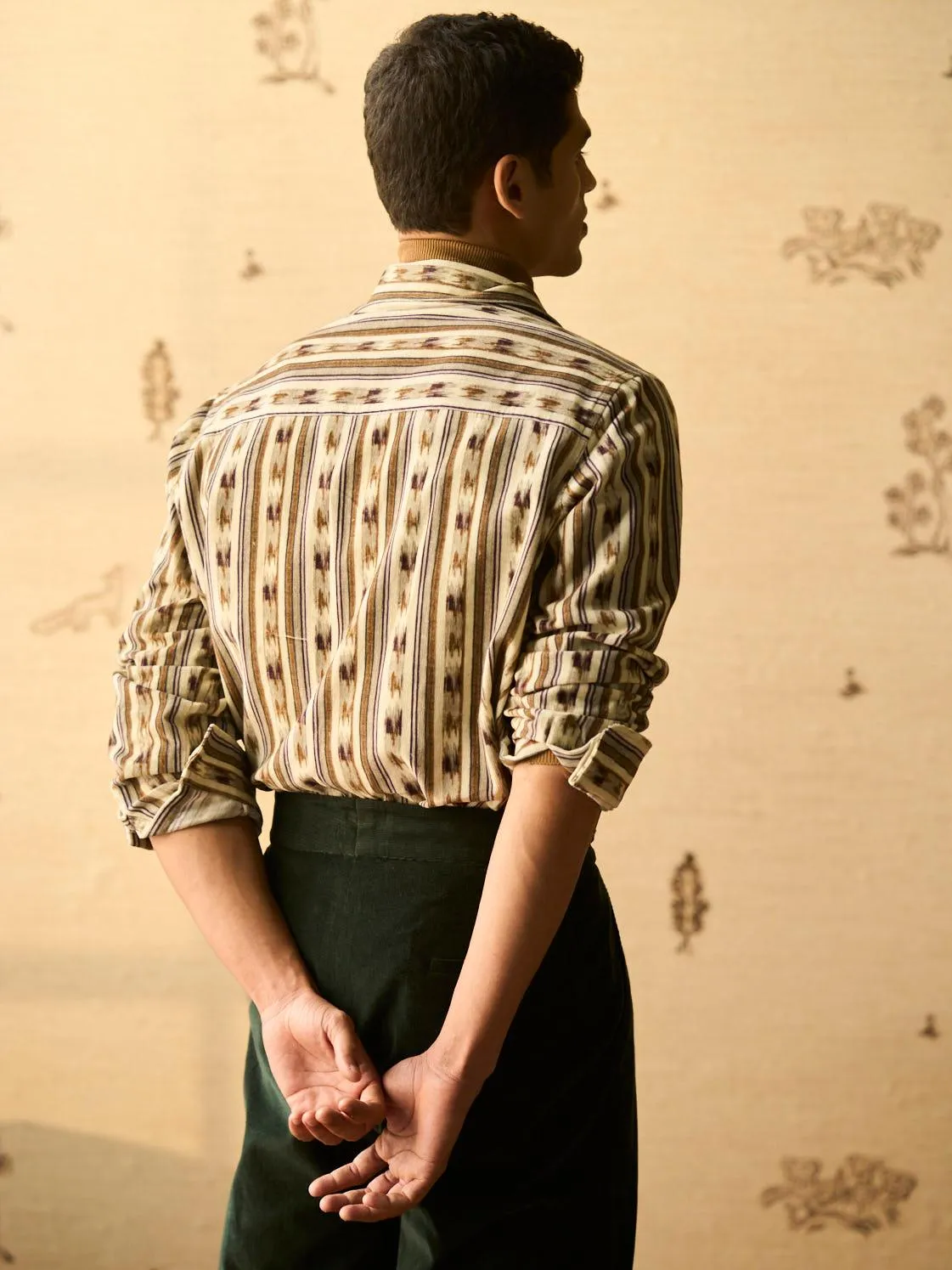 Patterned Design Corduroy Shirt