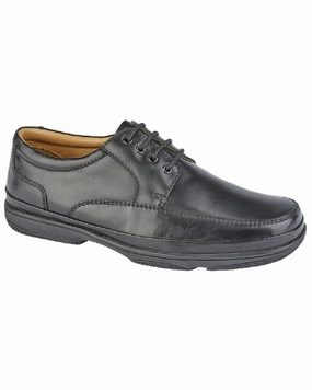 Weather Resistant Finish Roamers Mens Wide Fit 4 Eye Deluxe Casual Shoes