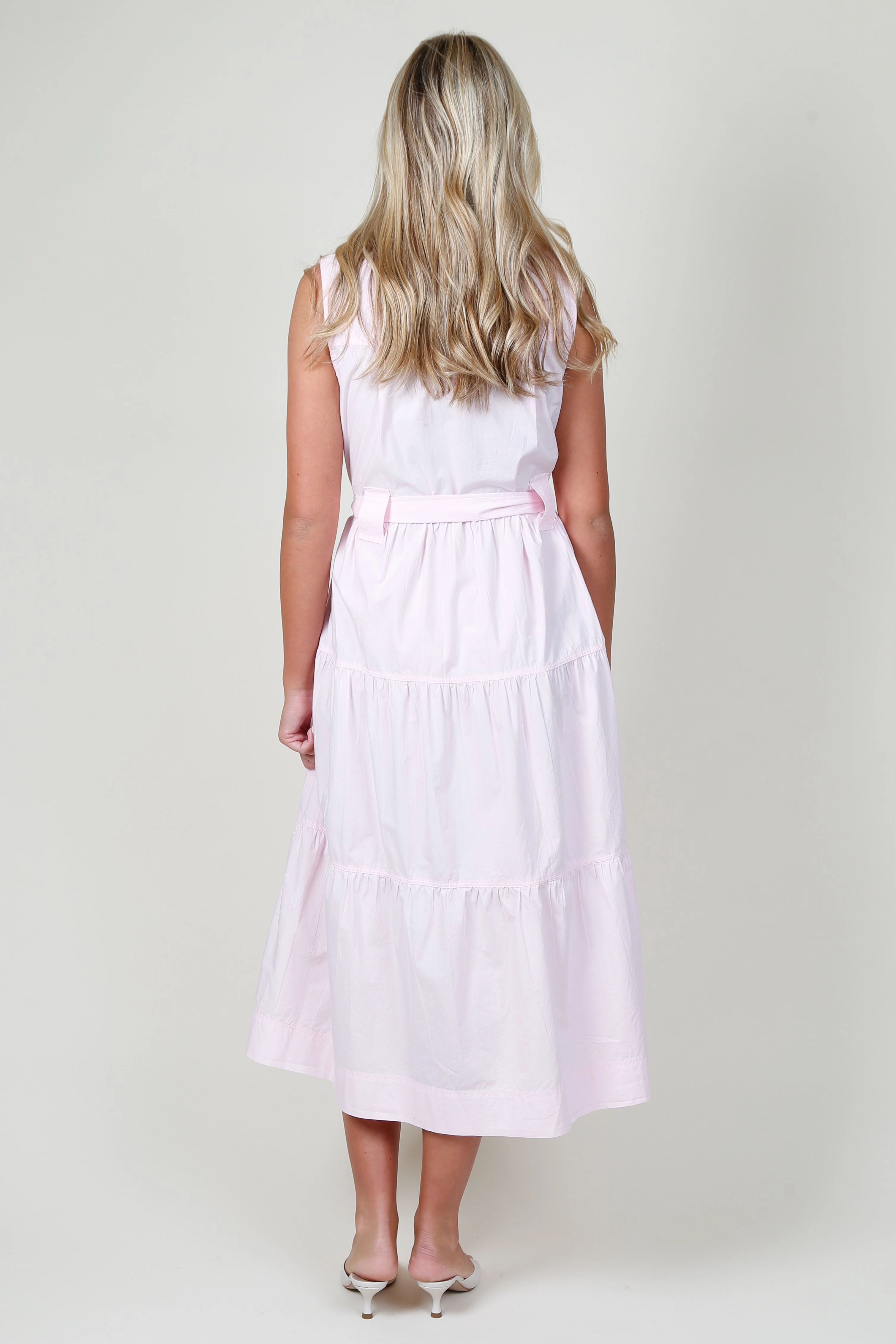 Hidden-Pocket Relaxed Comfort DEREK LAM | Florence Sleeveless Shirt Dress - Primrose
