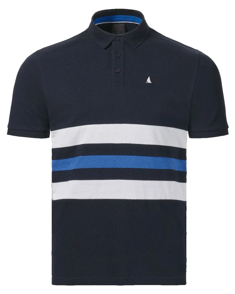 Musto Mens Original Striped Short Sleeve Polo Shirt Cozy Apparel