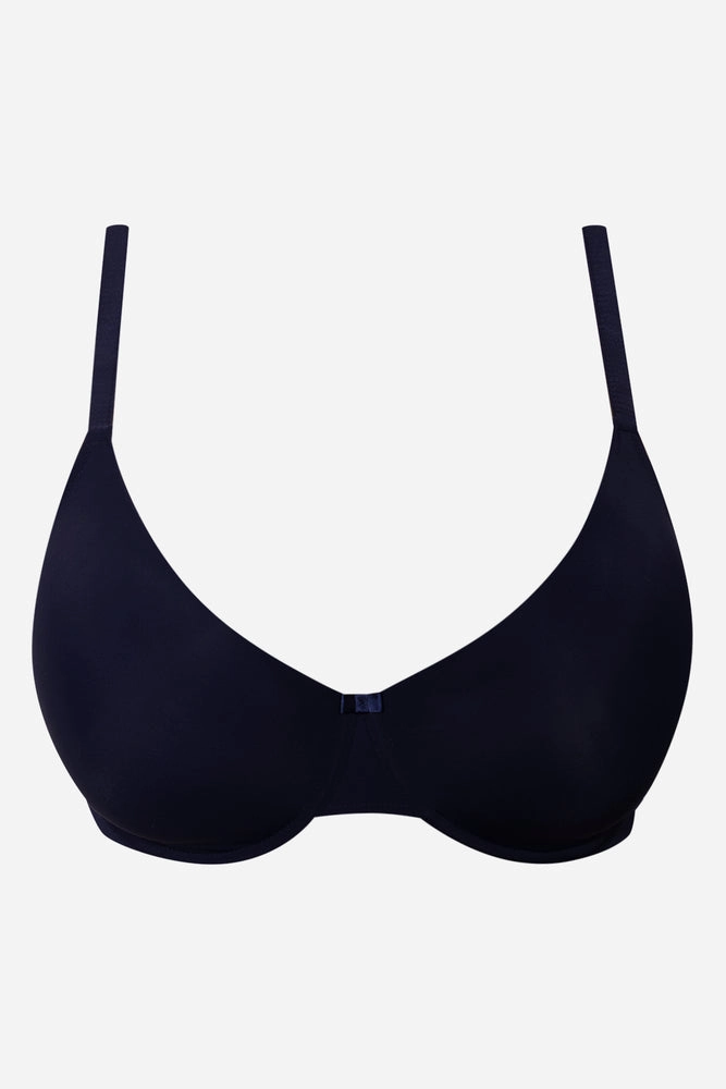 2 pack T-Shirt Bras Blue & Navy Mesh Smooth Support