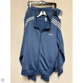 Skinny Fit Cozy And Stylish Athletic Pants 2pc By Adidas In Blue & White, Size: 3x
