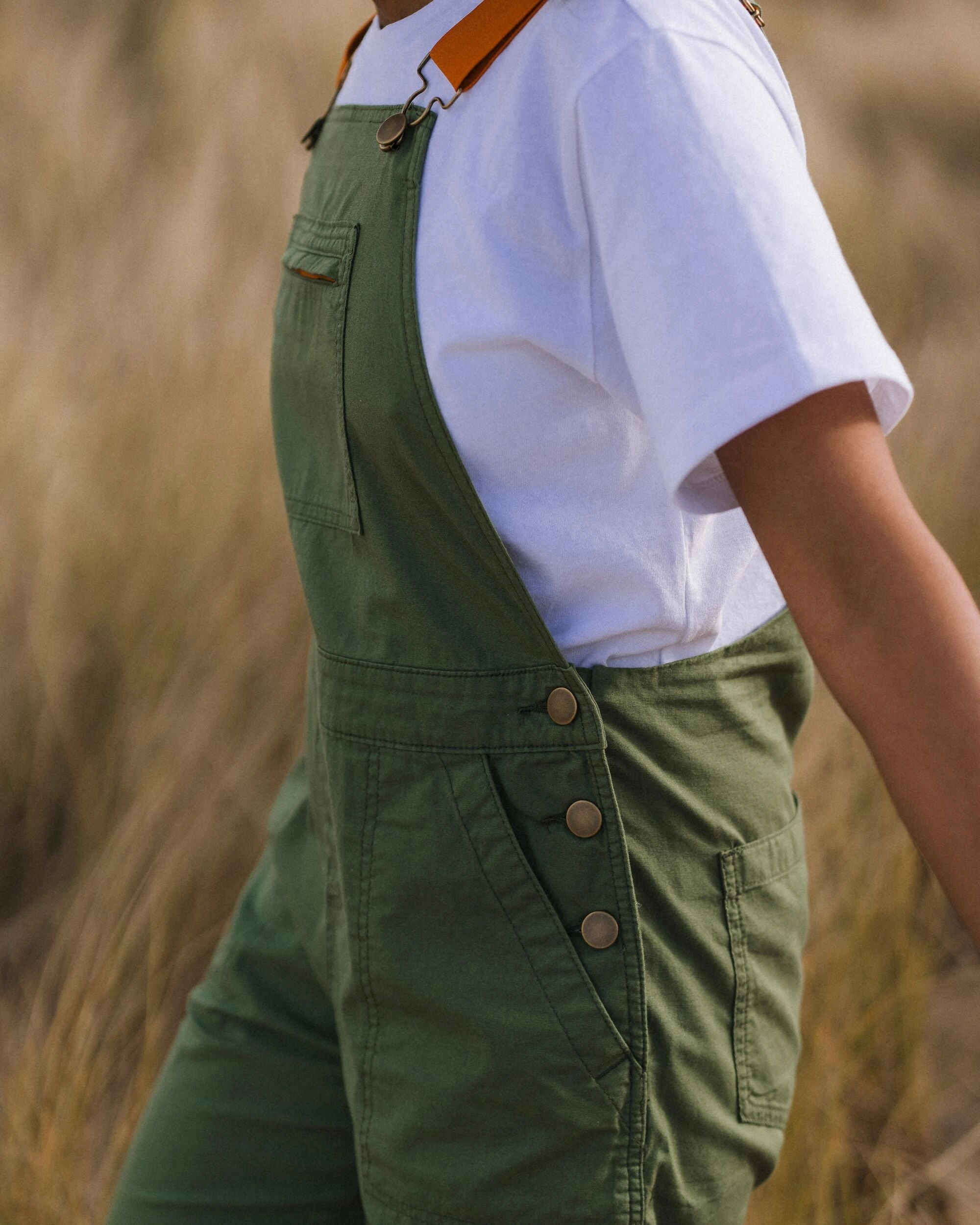 Shuffle Light Short Dungarees - Wild Green Outdoor Flex Quick Motion