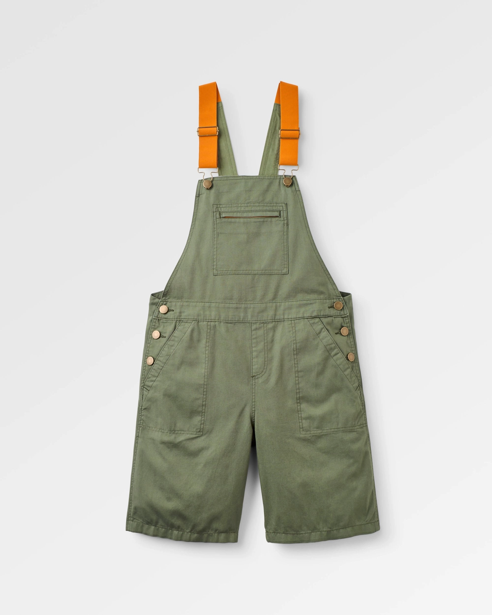 Shuffle Light Short Dungarees - Wild Green tailored look Thermal Regulating Fabric