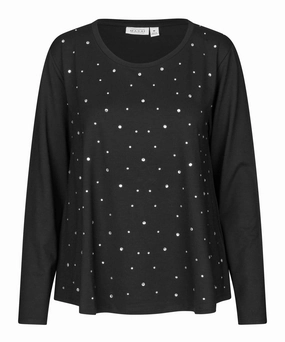 Non Irritating Seam Finish Adjustable Hemline 1010215 MaBadisna Top - Black