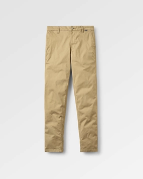 No Gap Waist Travel Ready Fit 365 Light Organic Cotton Trouser - Faded Olive