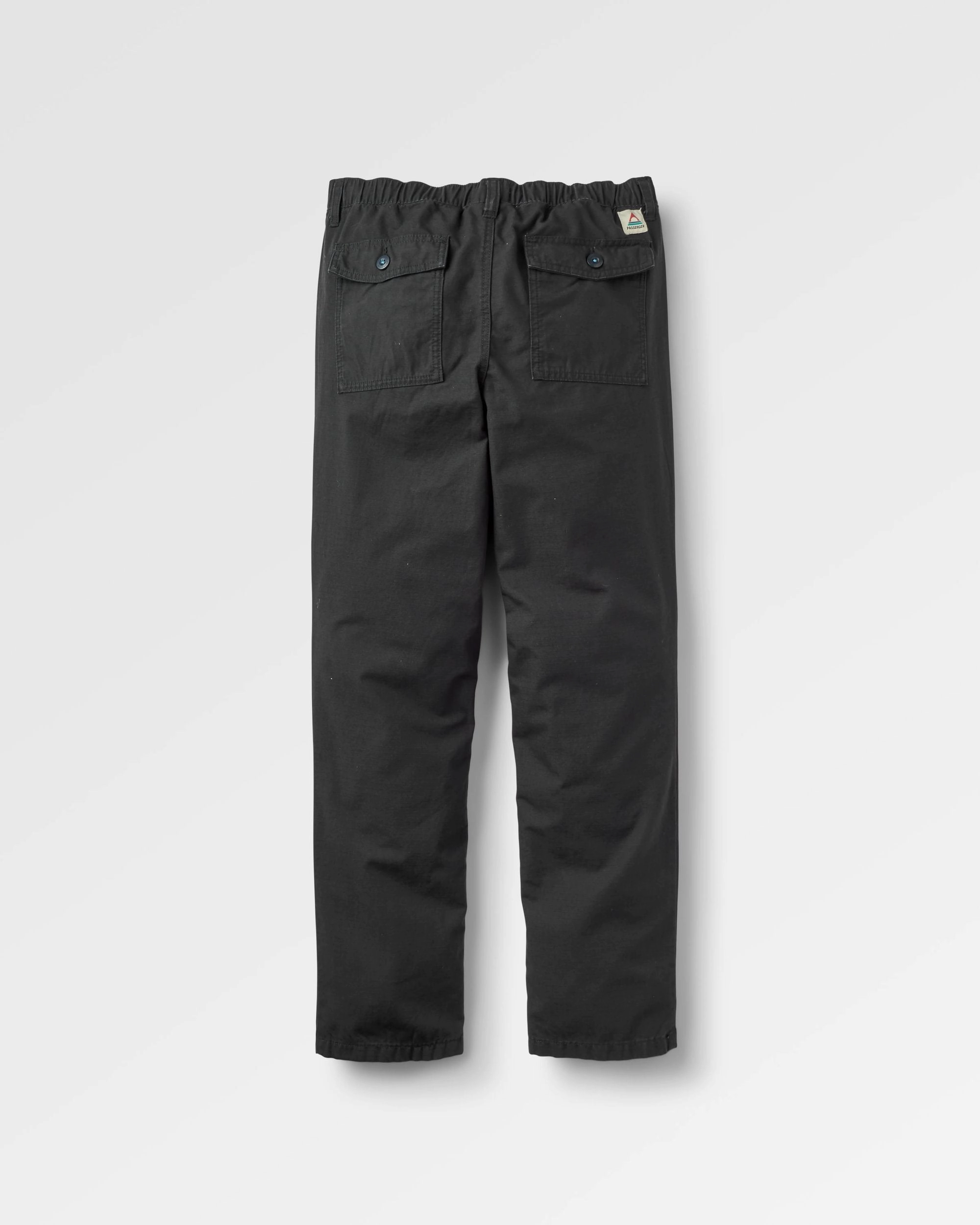 Rif-Raf Organic Cotton Ripstop Trouser - Black Wrinkle resistant fabric