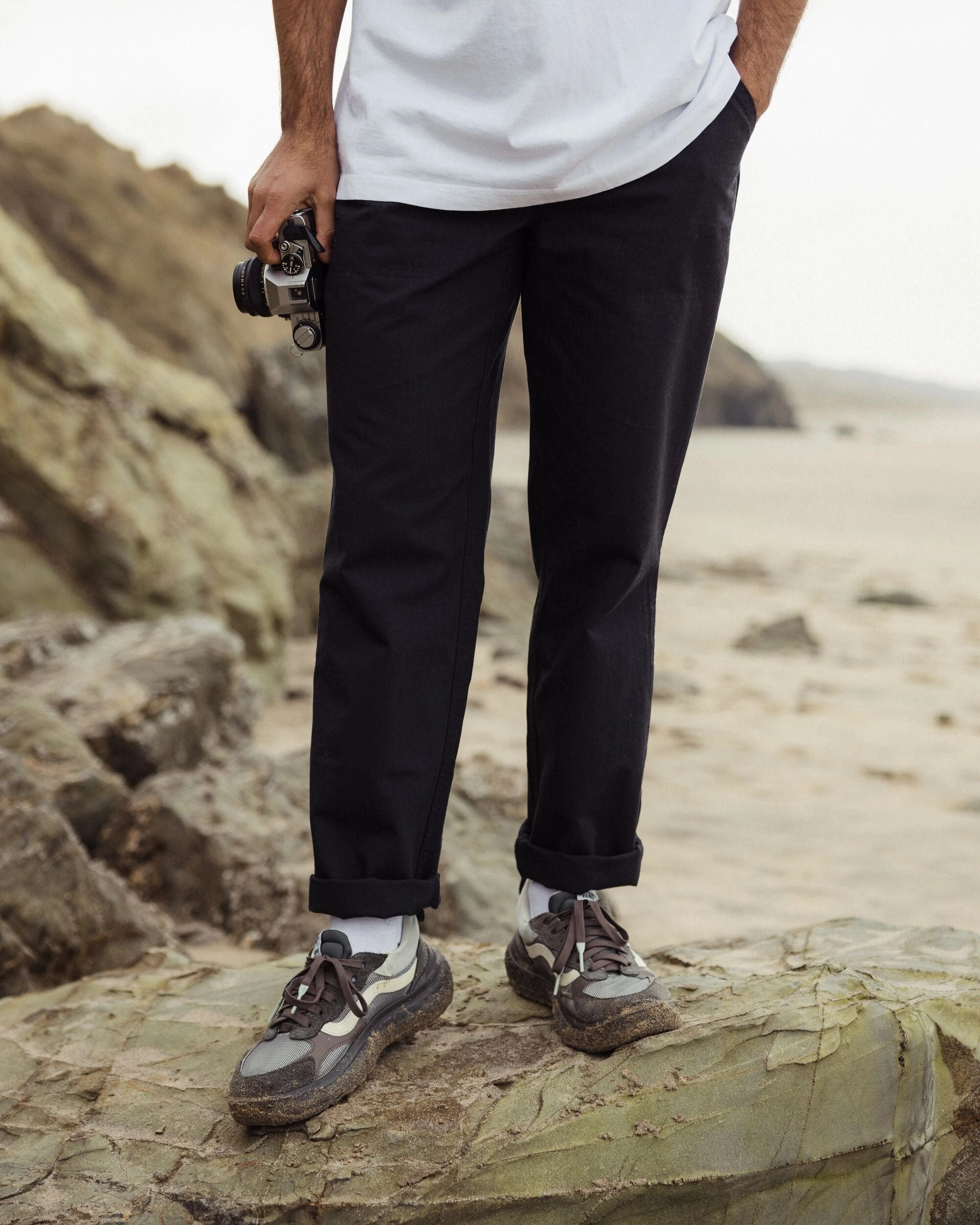Rif-Raf Organic Cotton Ripstop Trouser - Black Quick Dry Technology