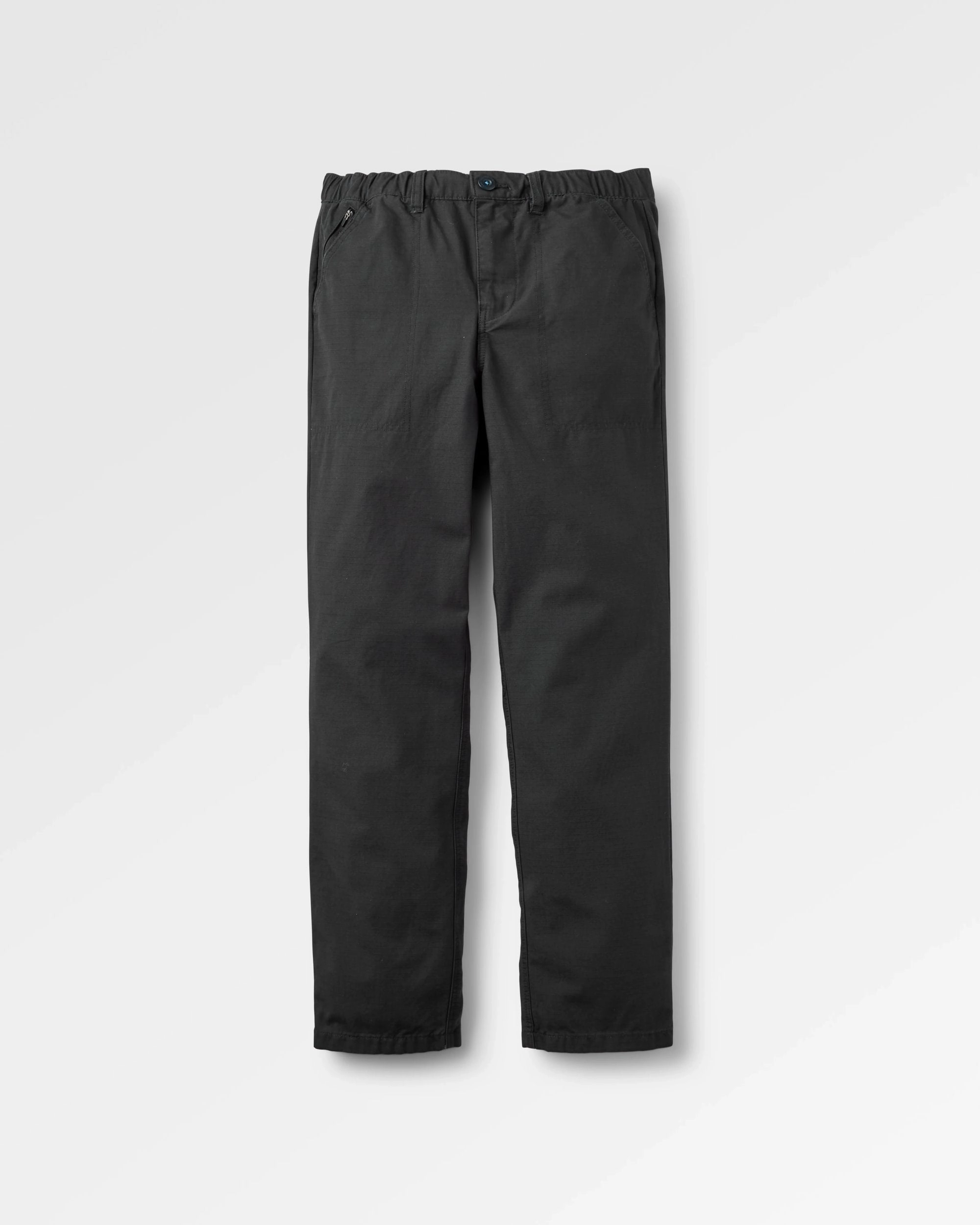 Rif-Raf Organic Cotton Ripstop Trouser - Black Slim Look Body Friendly