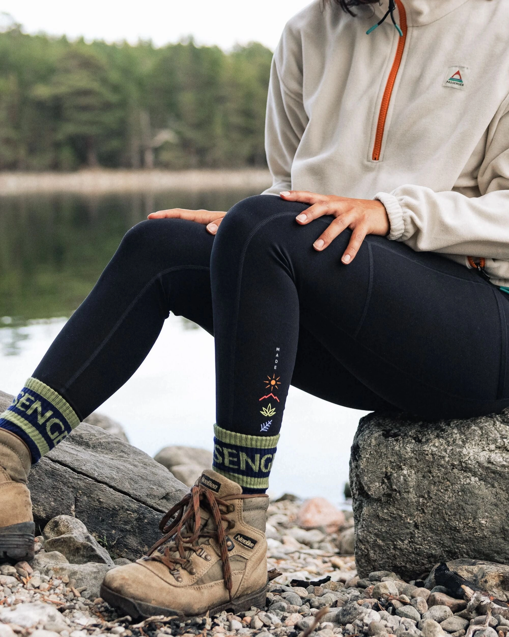 Mantra Recycled Active Legging - Black Camping Gear Unisex Style