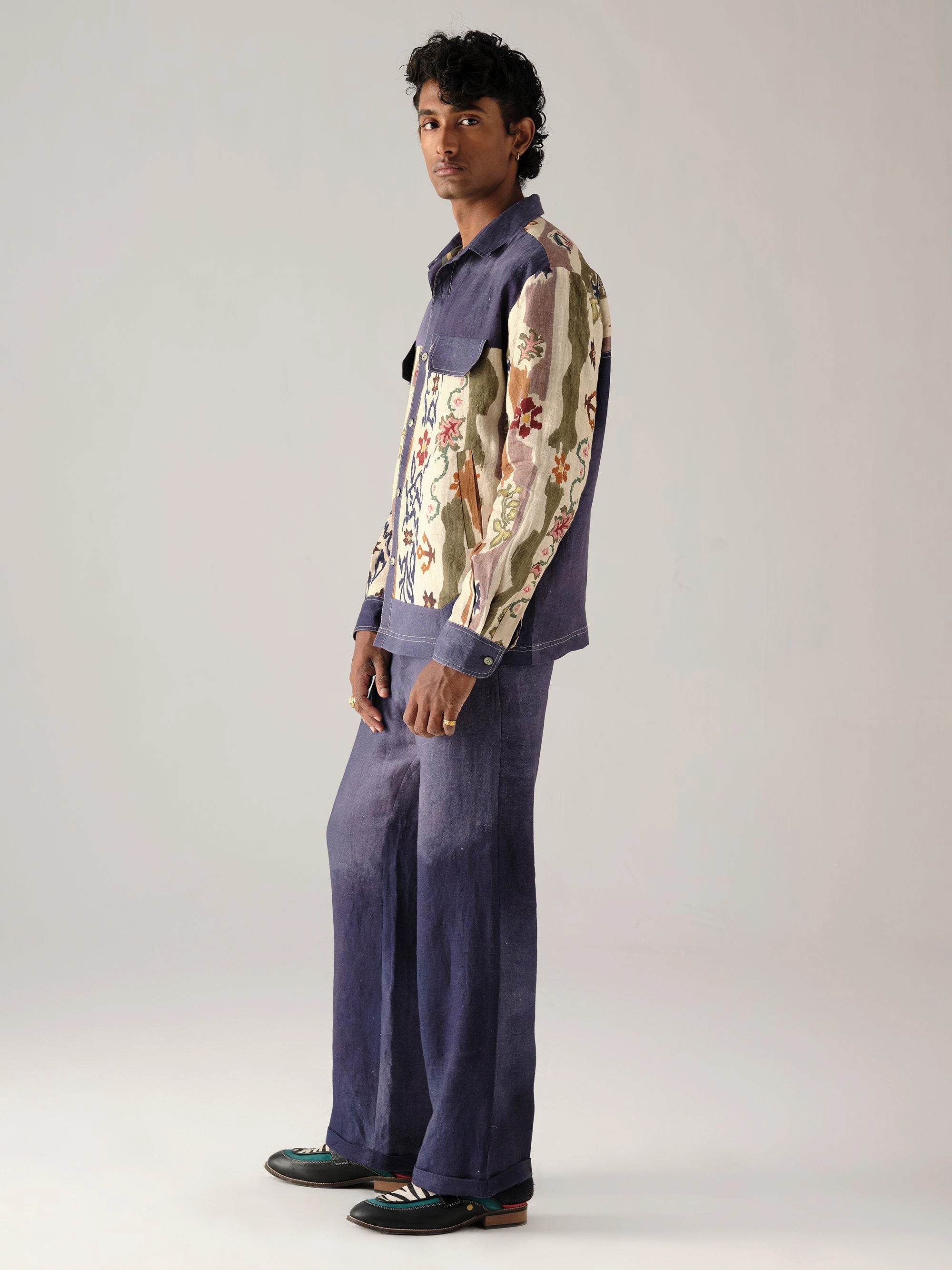 Retro Shacket Set Multi Pocket Layout