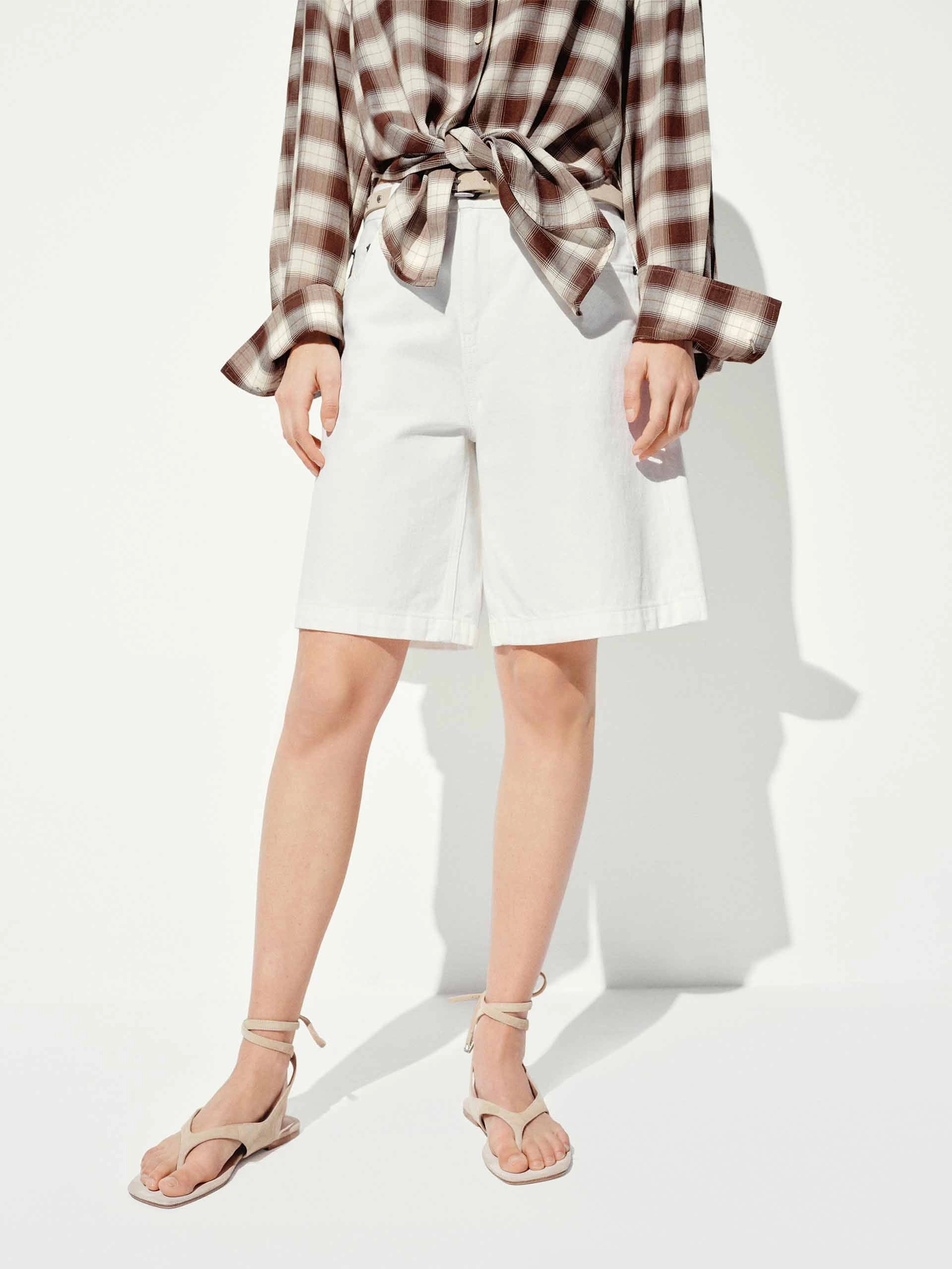 Reflective Safety Details Outdoor Wear Cotton Straight Loose Shorts